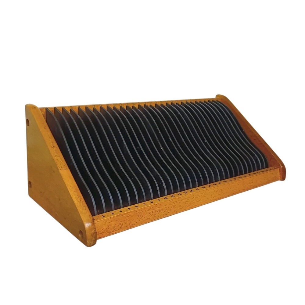 Vintage Wood 31 Slot Mail Sorter Organizer Preferred Stock 17x7x5.5"